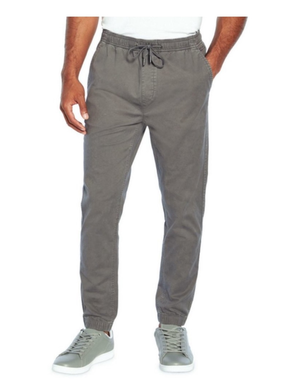 GAP Gray Cotton Twill Jogger Pants